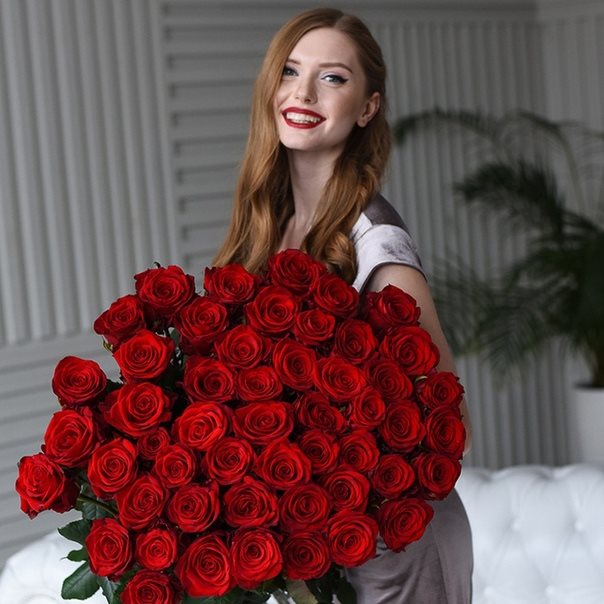 Купить 51 розу Эквадор 100 см