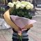 25 белых роз Эквадор 80 см.